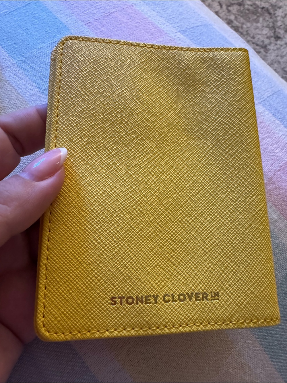 Stoney Clover Yellow passport holder